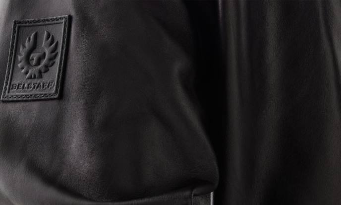 kleding geplooid nappa zwart asteroïde jas vrouwen Belstaff 624D469