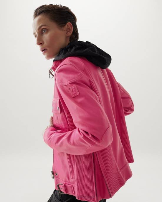 kleding mat nappa fuchsia roze gangster-jasje vrouwen Belstaff 624D465