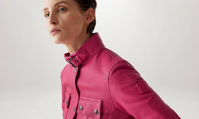 kleding mat nappa fuchsia roze gangster-jasje vrouwen Belstaff 624D465