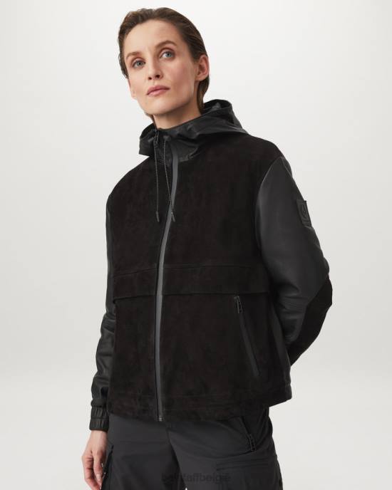 kleding nappa suède zwart volare jas vrouwen Belstaff 624D468