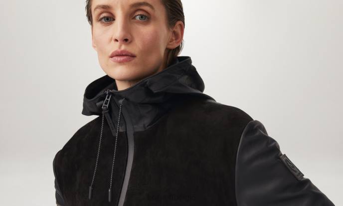 kleding nappa suède zwart volare jas vrouwen Belstaff 624D468