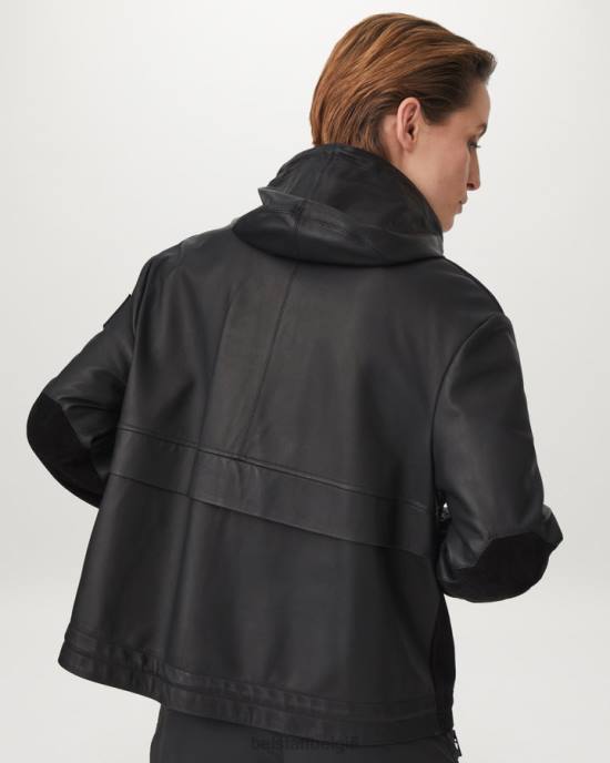 kleding nappa suède zwart volare jas vrouwen Belstaff 624D468