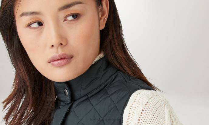 kleding gewatteerd gerecycled nylon donker marineblauw vest vest vrouwen Belstaff 624D497