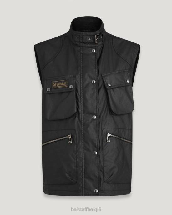 kleding gewaxt katoen zwart editie vest vrouwen Belstaff 624D493