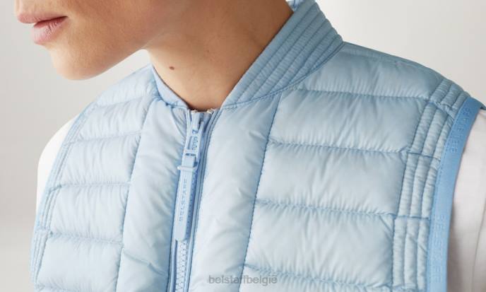 kleding ultra lichtgewicht dons hemelsblauw stella gilet vrouwen Belstaff 624D496
