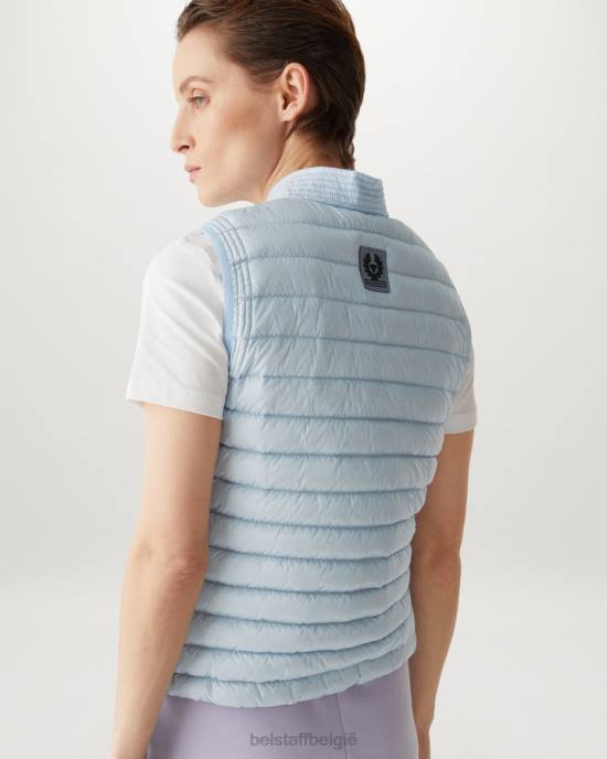 kleding ultra lichtgewicht dons hemelsblauw stella gilet vrouwen Belstaff 624D496