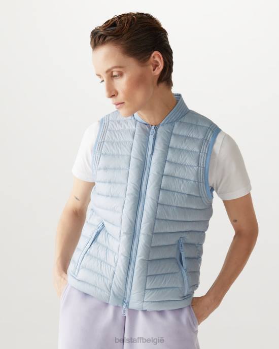 kleding ultra lichtgewicht dons hemelsblauw stella gilet vrouwen Belstaff 624D496