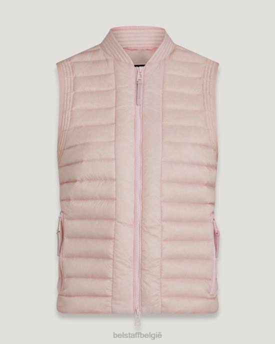 kleding ultra lichtgewicht dons krijtroze stella gilet vrouwen Belstaff 624D494