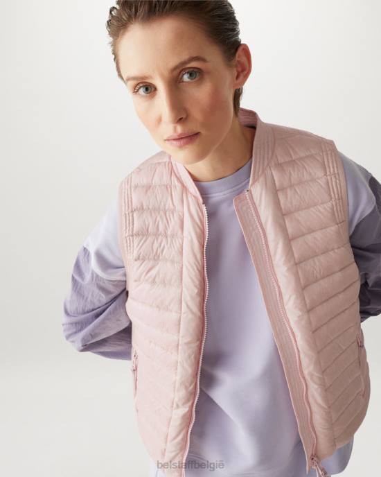 kleding ultra lichtgewicht dons krijtroze stella gilet vrouwen Belstaff 624D494