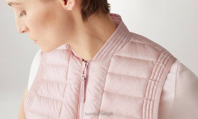 kleding ultra lichtgewicht dons krijtroze stella gilet vrouwen Belstaff 624D494