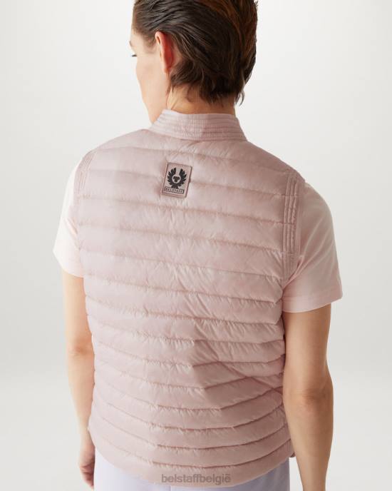 kleding ultra lichtgewicht dons krijtroze stella gilet vrouwen Belstaff 624D494