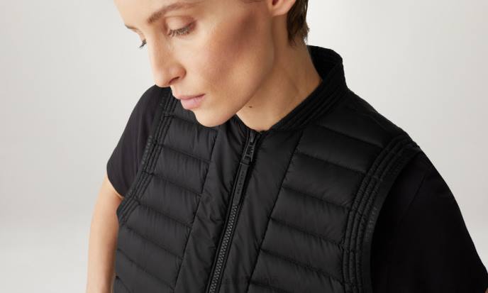 kleding ultra lichtgewicht dons zwart stella gilet vrouwen Belstaff 624D492