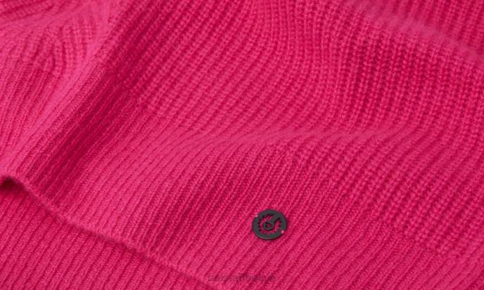 kleding puur kasjmier fuchsia roze Cameron trui met v-hals vrouwen Belstaff 624D514