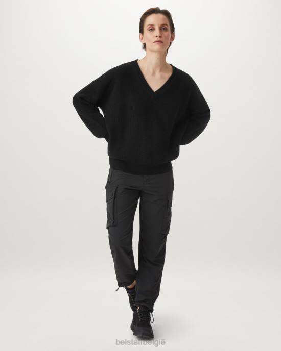 kleding puur kasjmier zwart Cameron trui met v-hals vrouwen Belstaff 624D516