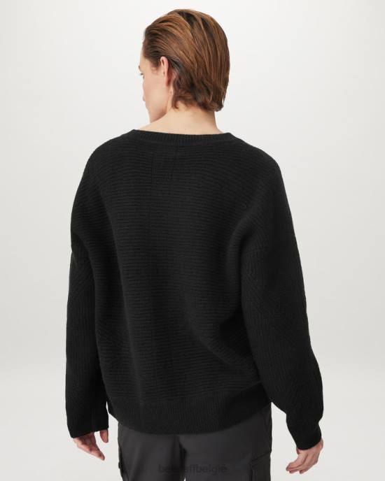 kleding puur kasjmier zwart Cameron trui met v-hals vrouwen Belstaff 624D516