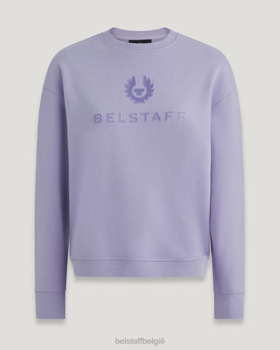 kleding katoenfleece violet kenmerkende ronde hals vrouwen Belstaff 624D511