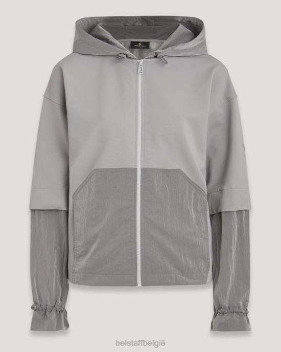 kleding lichtgewicht fleece oud zilver Torque sweatshirt met ritssluiting vrouwen Belstaff 624D509