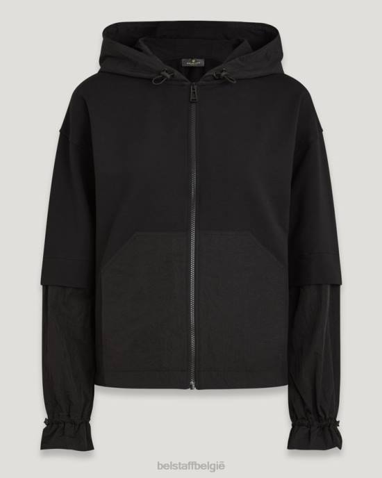 kleding lichtgewicht fleece zwart Torque sweatshirt met ritssluiting vrouwen Belstaff 624D510