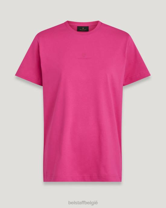 kleding katoenen jersey fuchsia roze sterrenstof micro-t-shirt vrouwen Belstaff 624D500