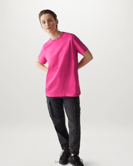 kleding katoenen jersey fuchsia roze sterrenstof micro-t-shirt vrouwen Belstaff 624D500