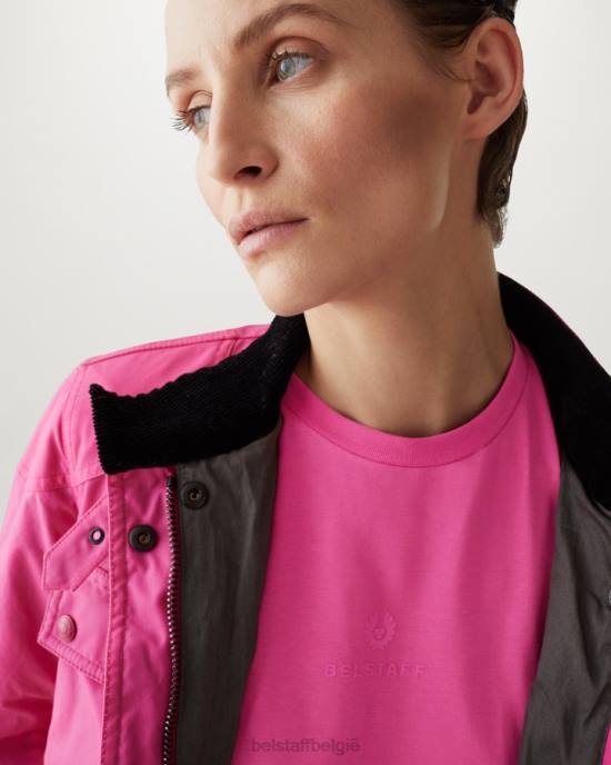 kleding katoenen jersey fuchsia roze sterrenstof micro-t-shirt vrouwen Belstaff 624D500