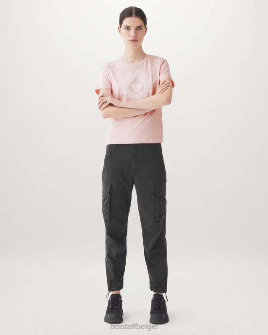 kleding katoenen jersey krijtroze Maan Phoenix T-shirt met glanzende print vrouwen Belstaff 624D506