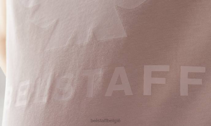 kleding katoenen jersey krijtroze Maan Phoenix T-shirt met glanzende print vrouwen Belstaff 624D506