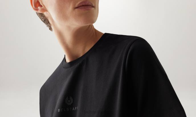 kleding katoenen jersey zwart sterrenstof micro-t-shirt vrouwen Belstaff 624D503