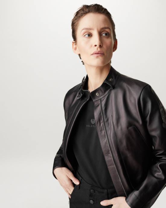 kleding katoenen jersey zwart sterrenstof micro-t-shirt vrouwen Belstaff 624D503