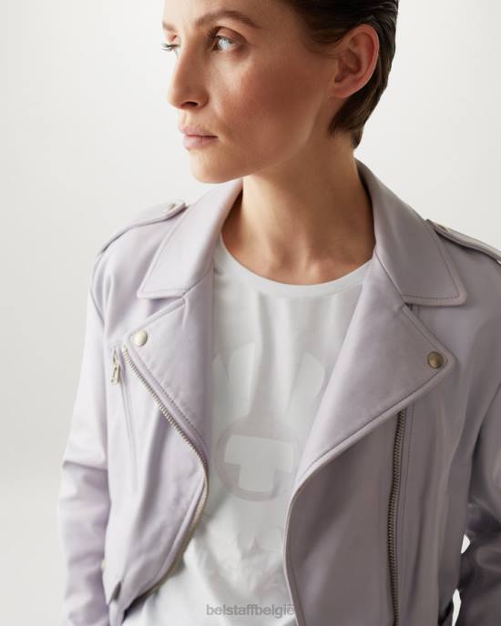 kleding katoenjersey wit Maan Phoenix T-shirt met glanzende print vrouwen Belstaff 624D505