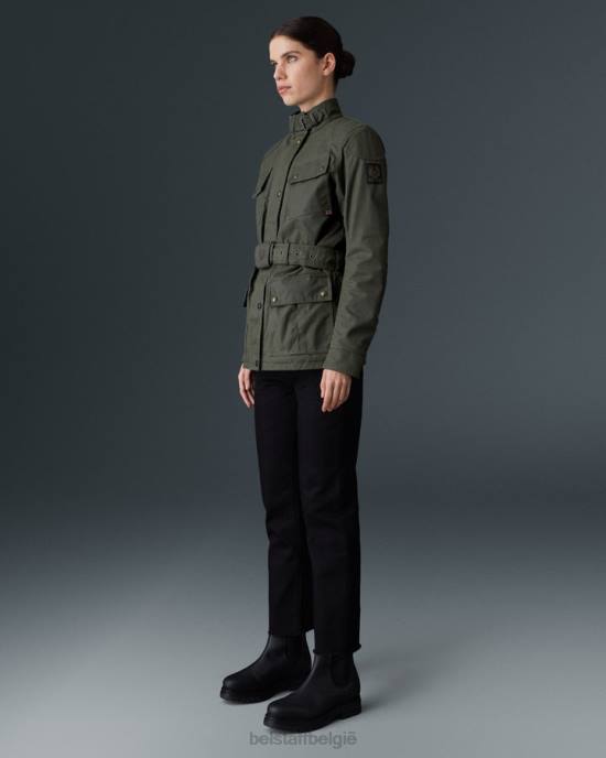 kleding gewaxt katoen bosgroen Trimaster motorjas vrouwen Belstaff 624D527