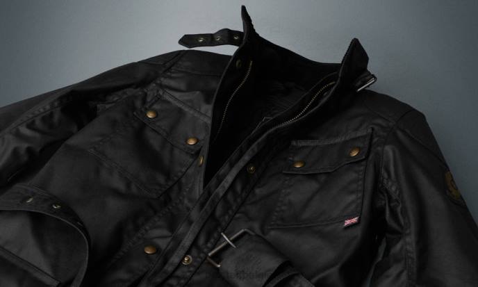 kleding gewaxt katoen zwart Trimaster motorjas vrouwen Belstaff 624D525