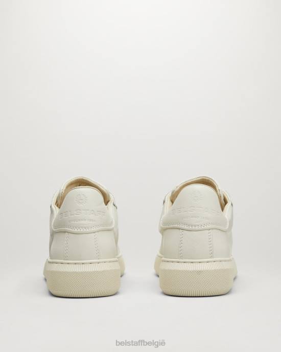 schoen glad leer schoon wit lage sneakers volgen vrouwen Belstaff 624D524