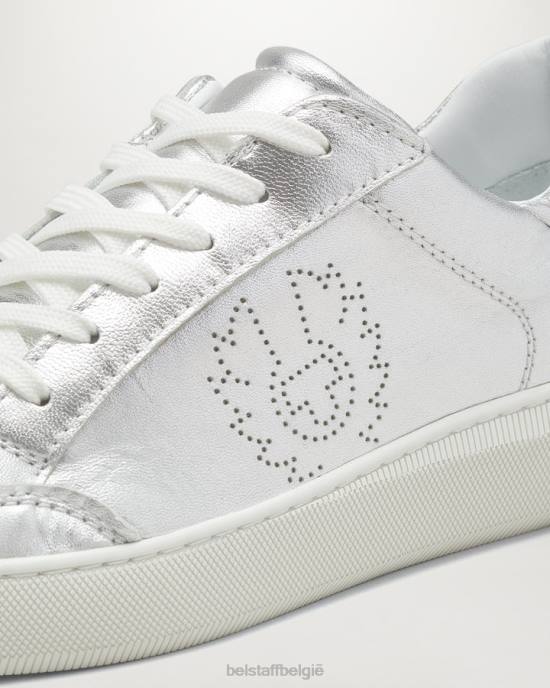 schoen glad leer zilver lage sneakers volgen vrouwen Belstaff 624D522