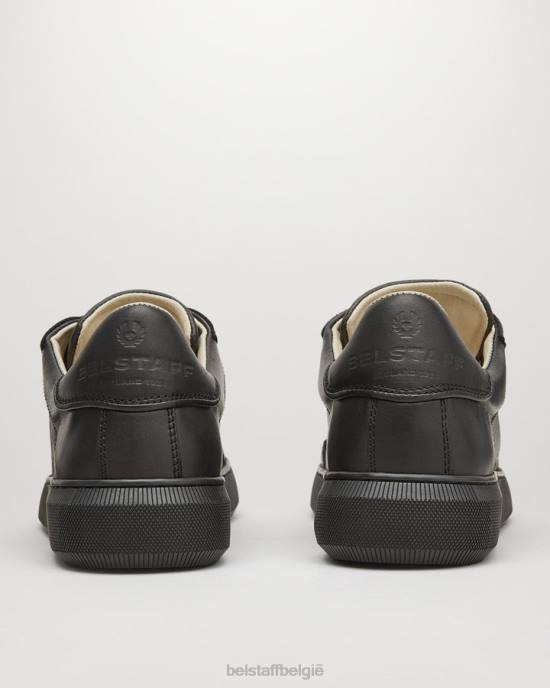 schoen glad leer zwart lage sneakers volgen vrouwen Belstaff 624D523