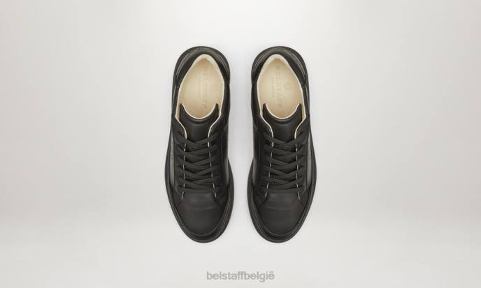 schoen glad leer zwart lage sneakers volgen vrouwen Belstaff 624D523