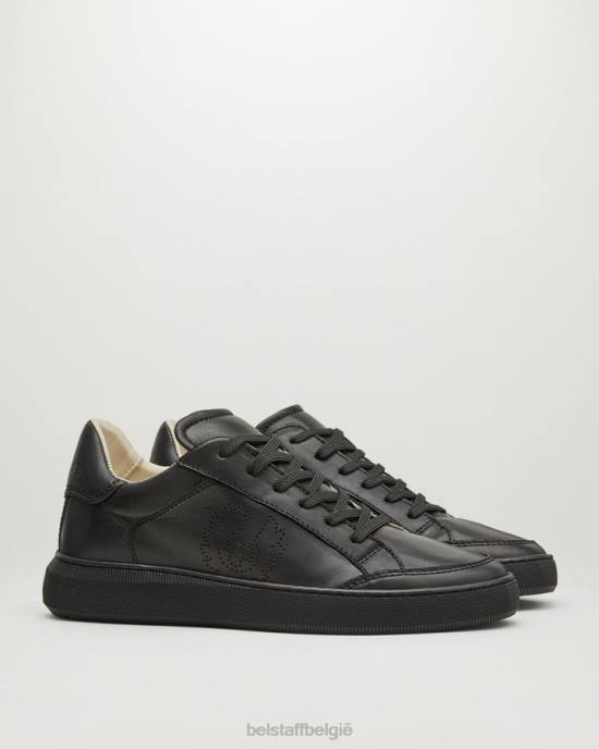 schoen glad leer zwart lage sneakers volgen vrouwen Belstaff 624D523